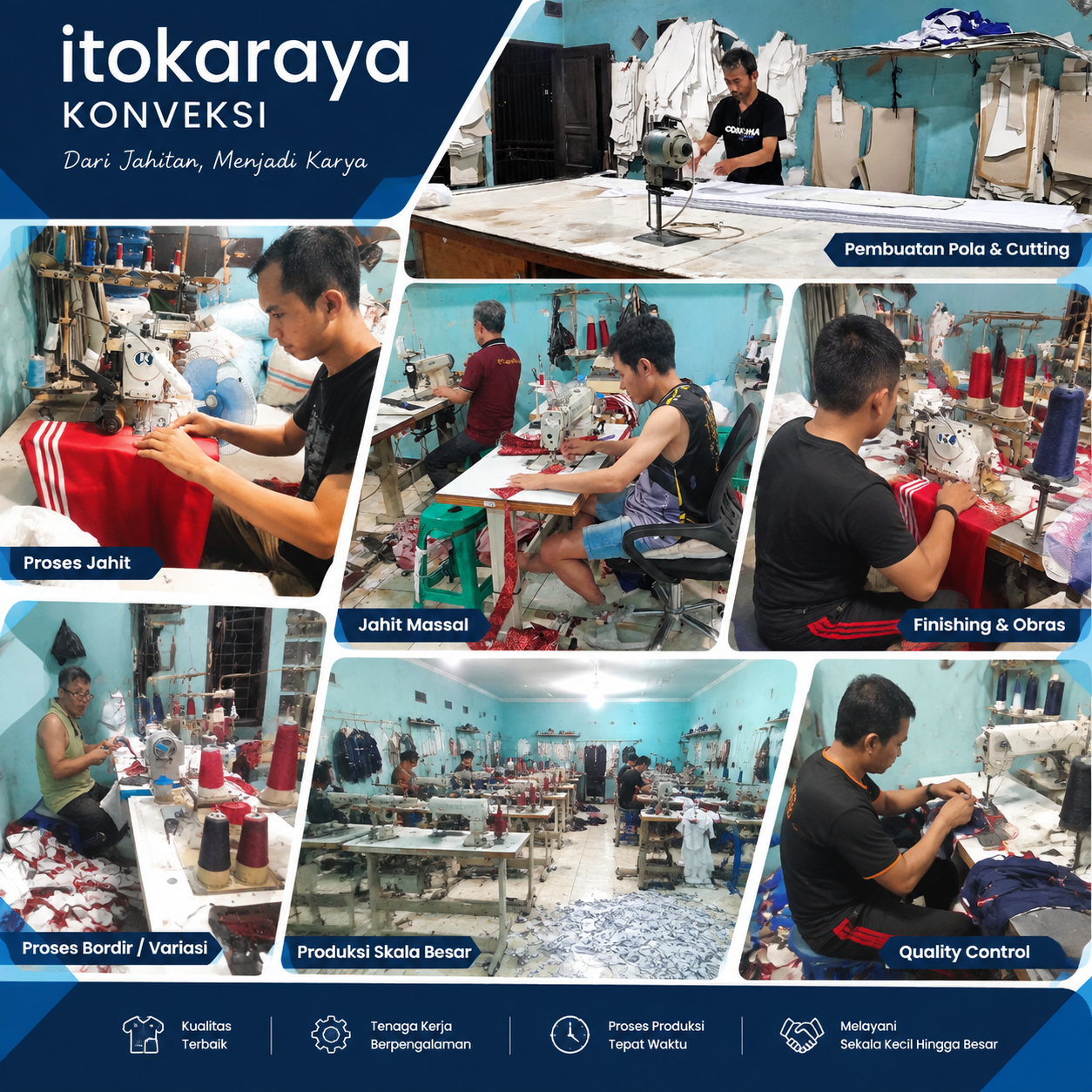 Bagi Anda yang sedang mencari informasi mengenai bisnis konveksi custom Bandung, itokaraya.id dapat menjadi salah satu referensi untuk mengenal layanan bisnis di bidang konveksi dan custom printing.